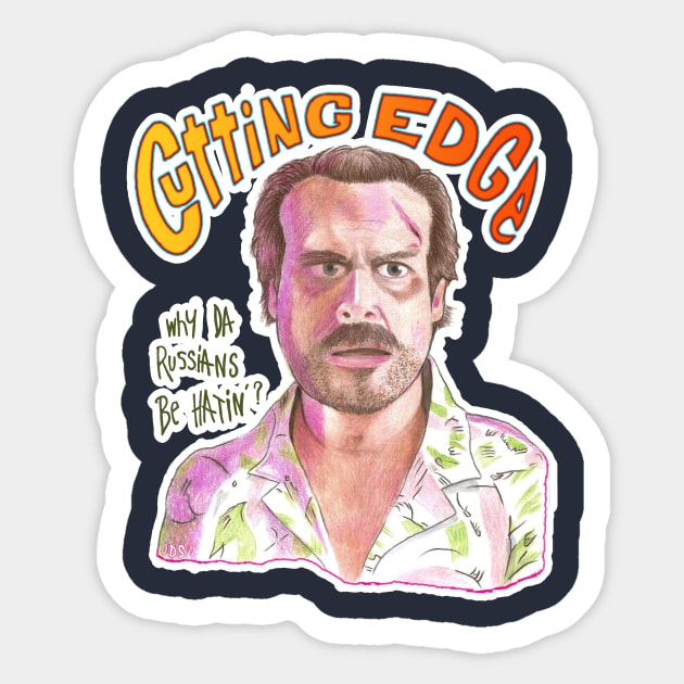 Cutting Edge Jim Sticker by Popoffthepage